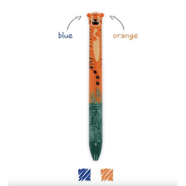 Legami TWO-COLOUR BALLPOINT PEN - CLICK&CLACK - TIGER