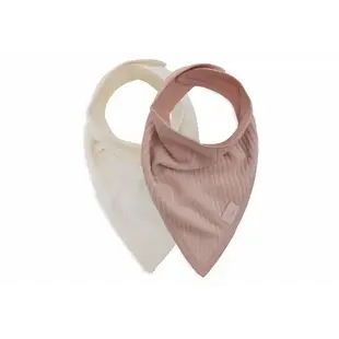 Slab Bandana Velvet Rib - Wild Rose/Ivory - 2 Stuks