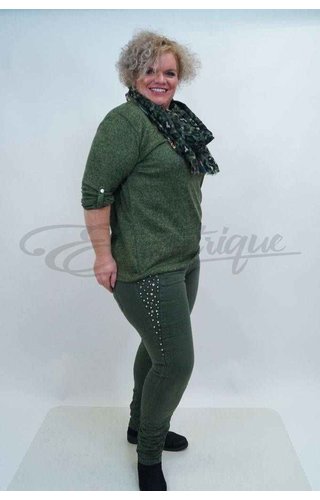 Karostar Karostar Stretch Jeans K8181-groen Karostar Karostar Stretch Jeans K8181-groen