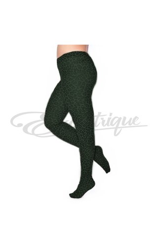 Pamela Mann Pamela Mann - 50 Denier Curvy Tights Leopard Forest Green Pamela Mann Pamela Mann - 50 Denier Curvy Tights Leopard Forest Green