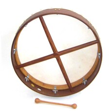Bodhran Ø 46 cm, rosewood, stembaar, incl. tas en tipper