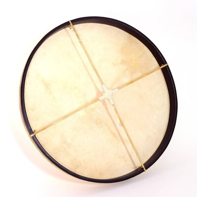 Gongdrum Ø 76 cm met kruis van leer