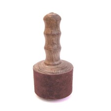 Klankschaalklopper/strijker met suede Ø 9 cm lengte 24 cm