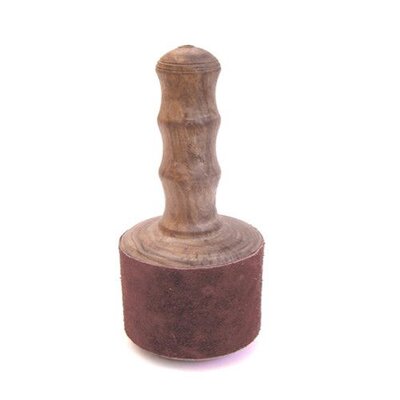 Klankschaalklopper/strijker met suede Ø 9 cm lengte 24 cm