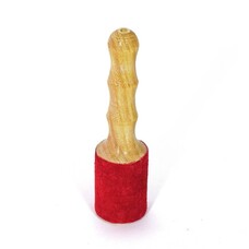 Klankschaalklopper/strijker met suede Ø 5 cm, lengte 19 cm
