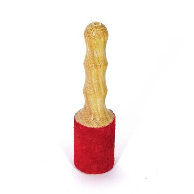 Klankschaalklopper/strijker met suede Ø 5 cm, lengte 19 cm