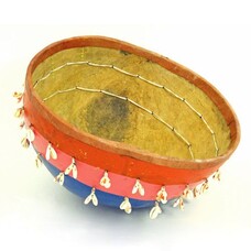 Kalebas met kauri-schelpjes Ø 45 cm