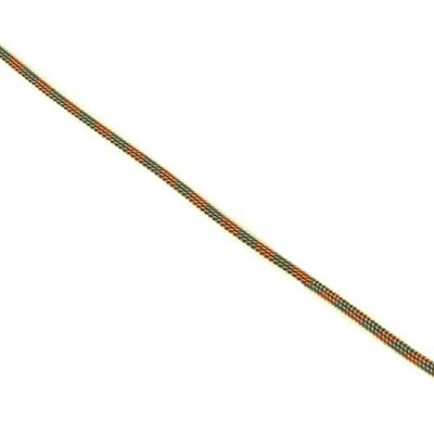 Touw polyester 4 mm blauw-beige-oranje (p/m)