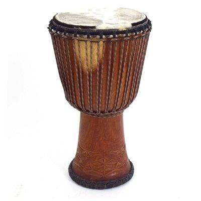Bouba Percussion Djembé Guinee, koeievel, dyneema touw, 32,5 cm, Bouba