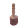 Klankschaalklopper/strijker met suede Ø 7 cm lengte 21 cm