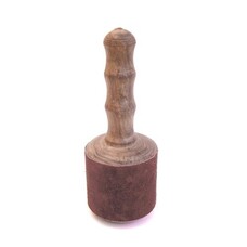 Klankschaalklopper/strijker met suede Ø 7 cm lengte 21 cm