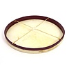 Gongdrum 76 cm met kruis van leer, stembaar