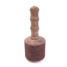 Klankschaalklopper/strijker met suede Ø 12,5 cm lengte 31 cm