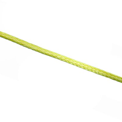 Touw dyneema 1,5 mm geel-wit