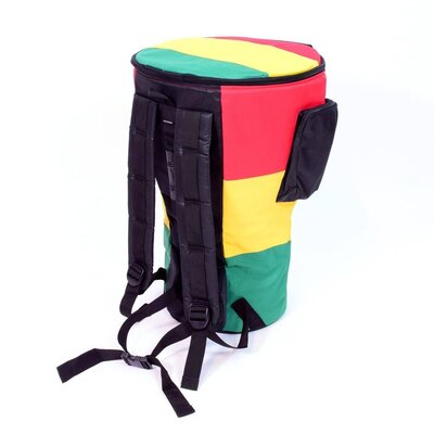 Djembé-tas voor djembe tot 35 cm XXL, rastakleuren, Afroton