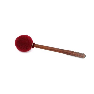 Klankschaalklopper 9 x 38 cm, bol met vilt, extra zwaar
