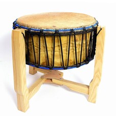 Powwow drum, aan 2 zijden koeienvel, Ø 50 cm, StigSlag