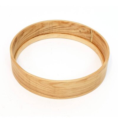 Sjamaandrumketel essenhout met rand 45 x10 x 1 cm