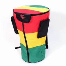 Djembé-tas voor djembe tot 34 cm XL, rastakleuren, Afroton