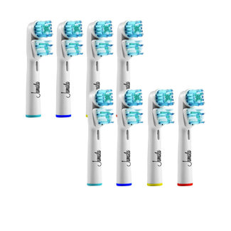 Jumalu Dual Clean Opzetborstels geschikt voor Oral-B en Braun apparaten