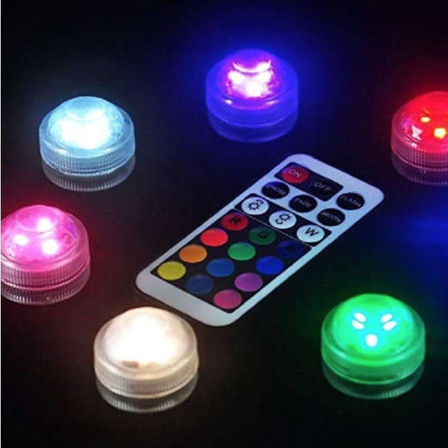 10 LED lampjes met afstandsbediening Multicolor Waterdicht