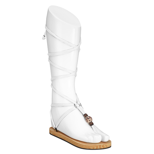 Witte Lace-up Sandalen