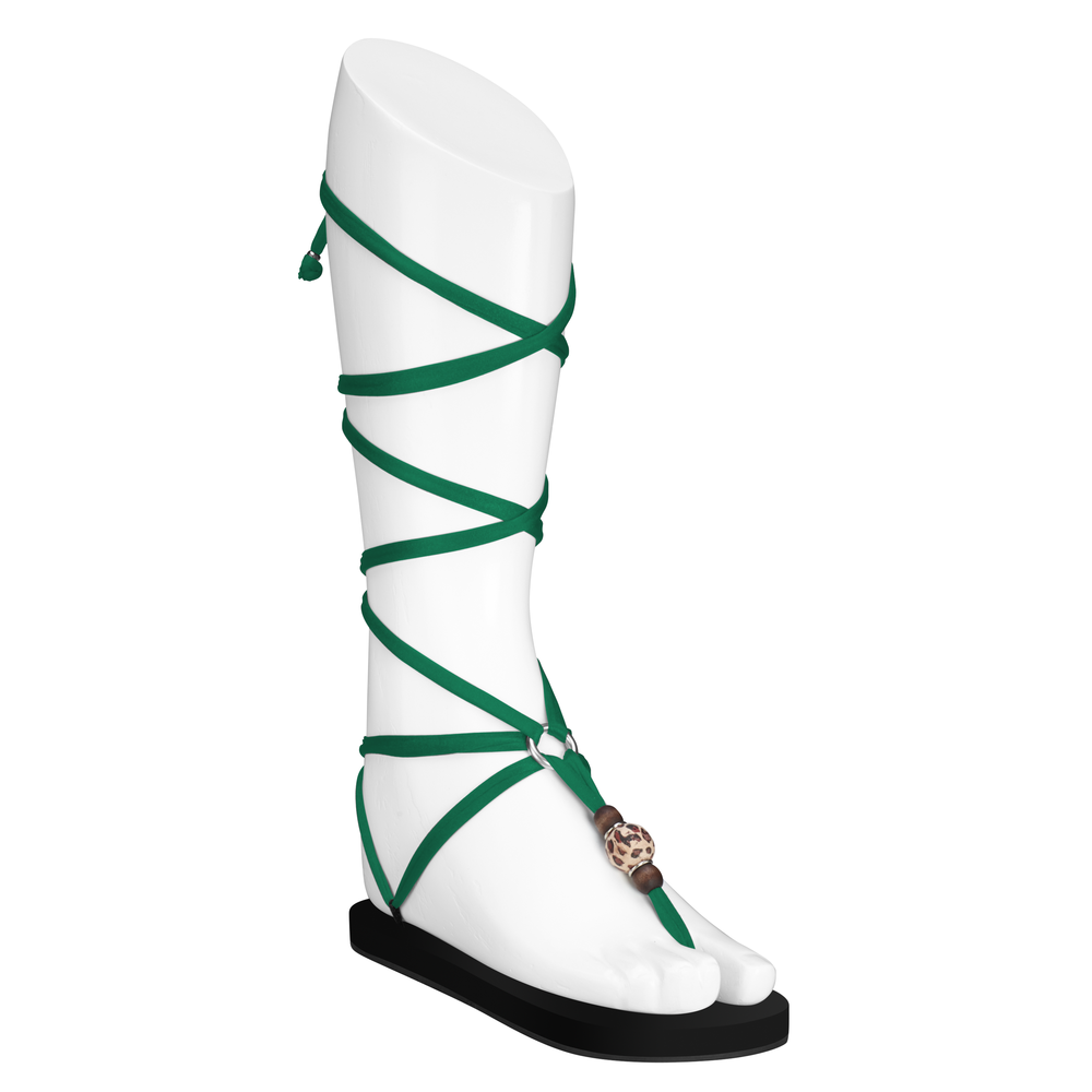 dark green sandals