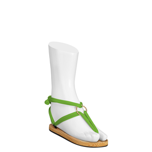 Classic Linten Groen met Gouden Ringen