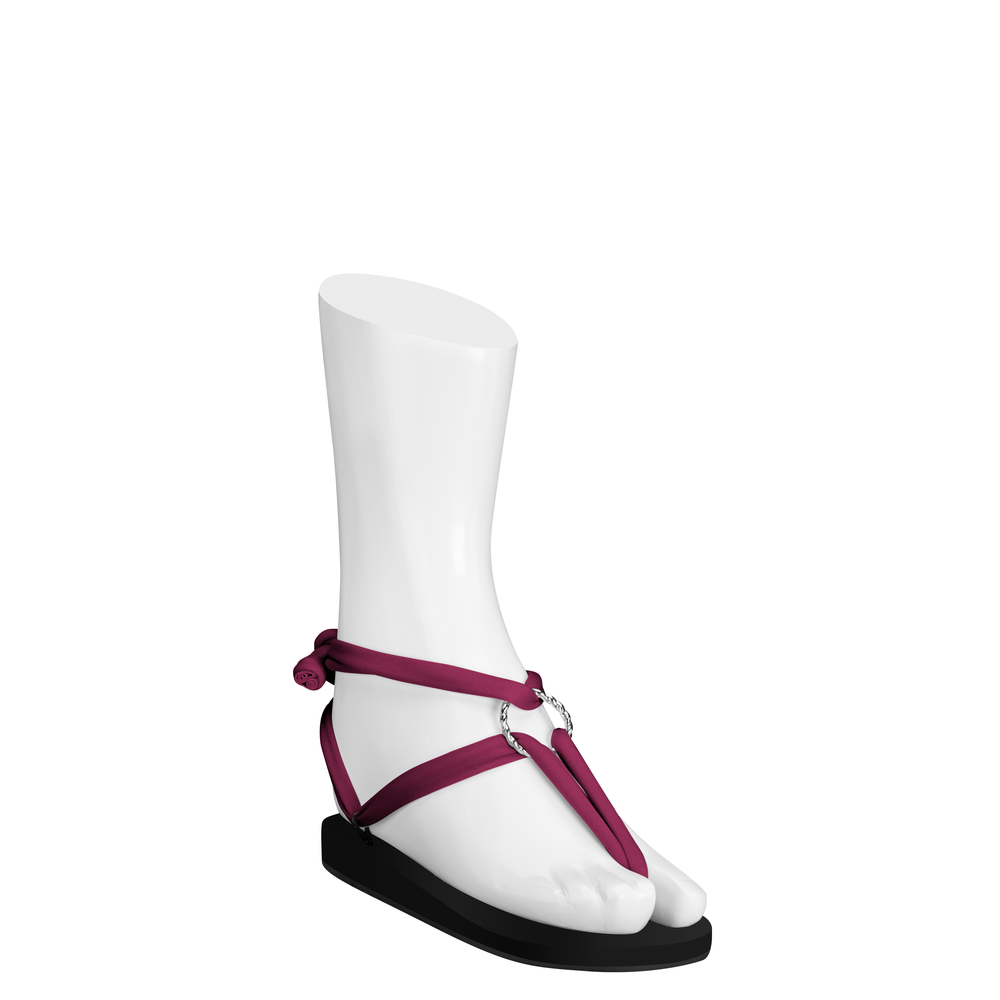 burgundy red sandals