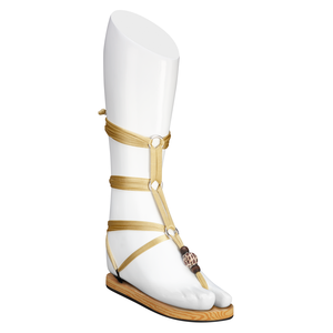 Gouden Lace-up Sandalen