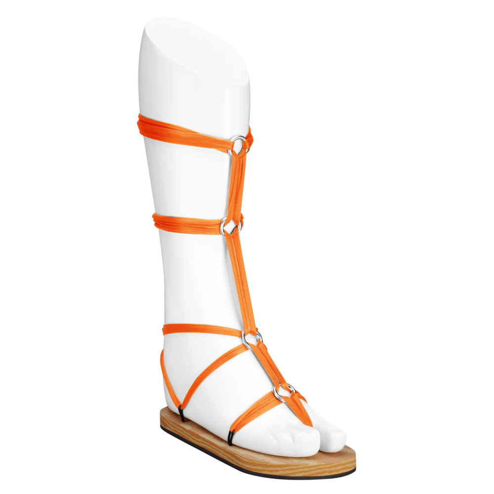 orange gladiator sandals