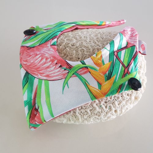 Mini Sok White Flamingo