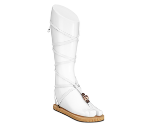 Trouwsandalen met linten Witte Trouwsandalen Sandalen met linten