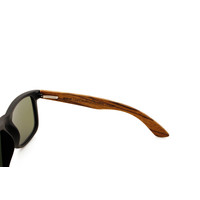 Wooden sunglasses Justin black with blue polarized mirror lens Wooden sunglasses Justin black with blue polarized mirror lens