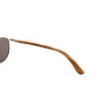 Wooden sunglasses with silver polarized lenses Wooden sunglasses with silver polarized lenses