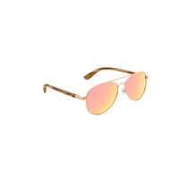 Holly Padauk & Rose Gold Wood Aviator Sunglasses | JORD