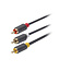 Composiet AV kabel 3x RCA male - 3x RCA male 3,00 m Antraciet