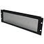 19 inch blindpaneel 2U zwart geventileerd