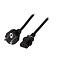 Netsnoer schuko recht - C13 recht , zwart, 3.0 m, 3 x 1.00 mm²