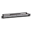 Patchpaneel t.b.v. keystone afgeschermd, 24-poorts, 1U, zwart