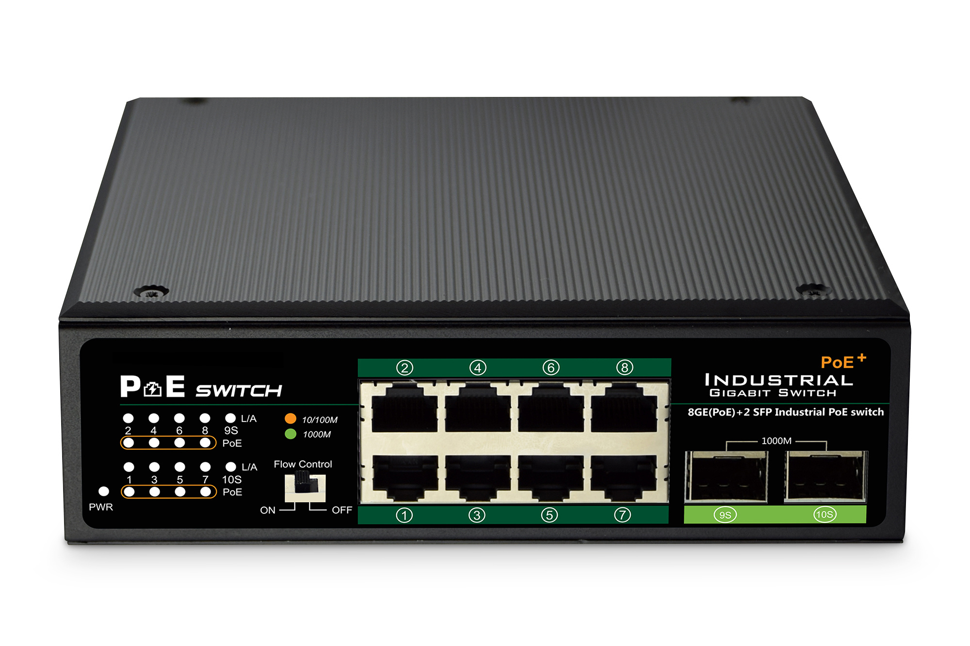 Switch 8Port POE 10/100/1000Mbps 2Port SFP Uplink MP2