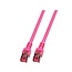 CAT 6 patchkabel S/FTP 3 meter 100% koper - Magenta