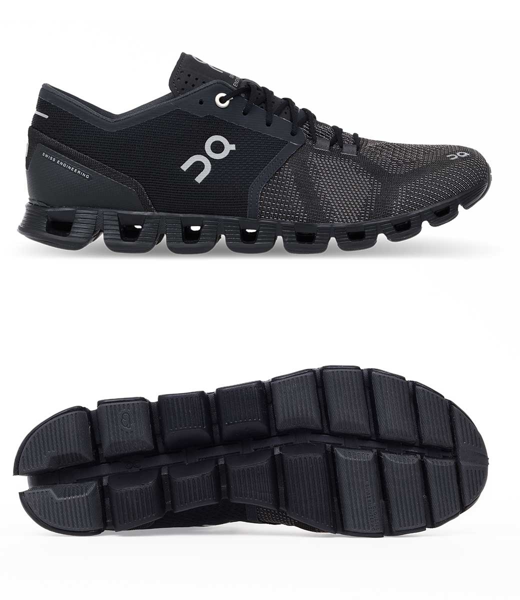 On Running | Cloud X Black/Asphalt Men | Hardloopschoen - VS sport