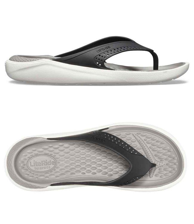 Crocs | LiteRide Flip| Black/Smoke | Flipflop men - VS sport