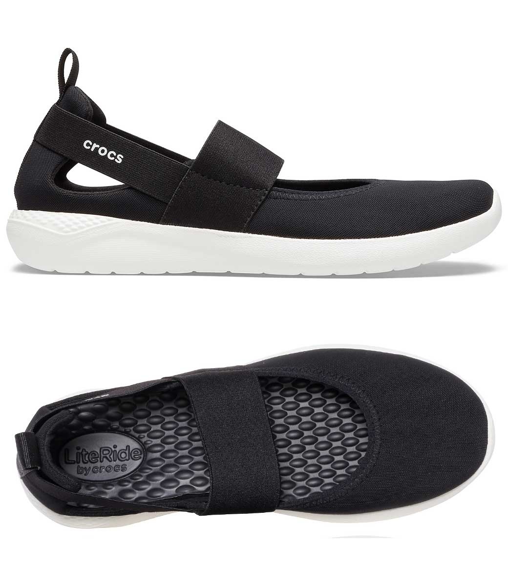 Crocs | LiteRide Mary Jane W Blk/Whi | Dames | Sneaker - VS sport