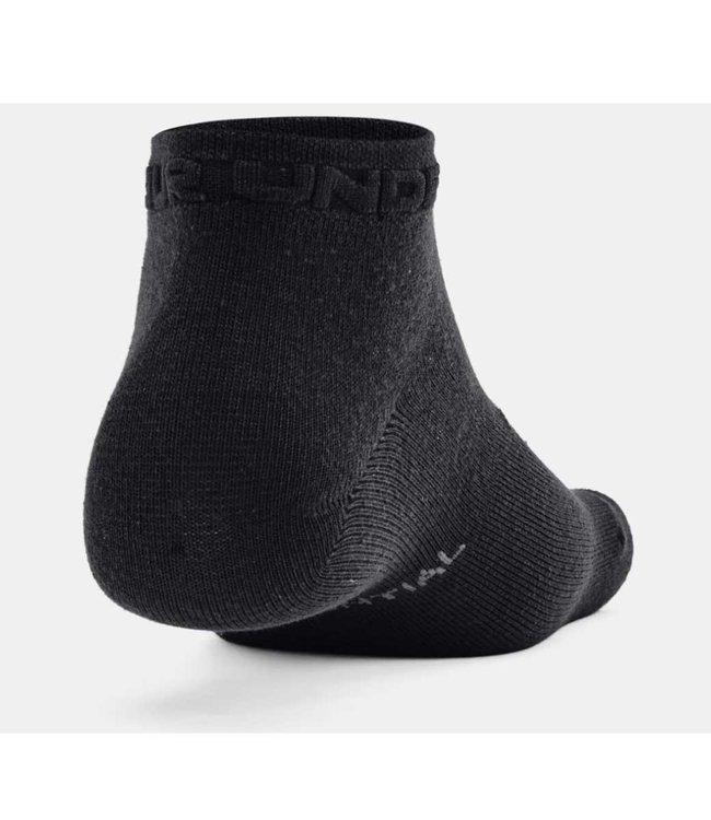 Under Armour UA Essential Low Cut Socks 3-Pack zwart