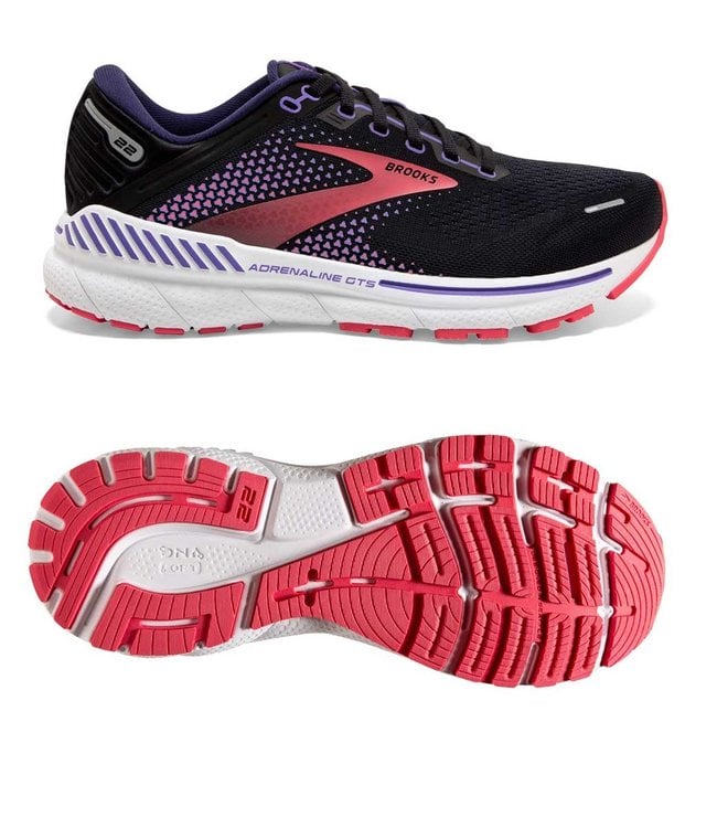 Brooks Adrenaline GTS 22 W | Black-Purple-Coral