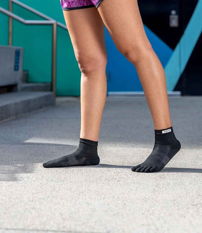Injinji Run Lightweight coolmax mini crew black