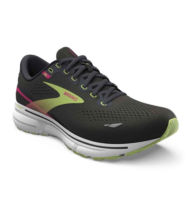 Brooks Ghost 15 dames Black/Ebony/Sharp green