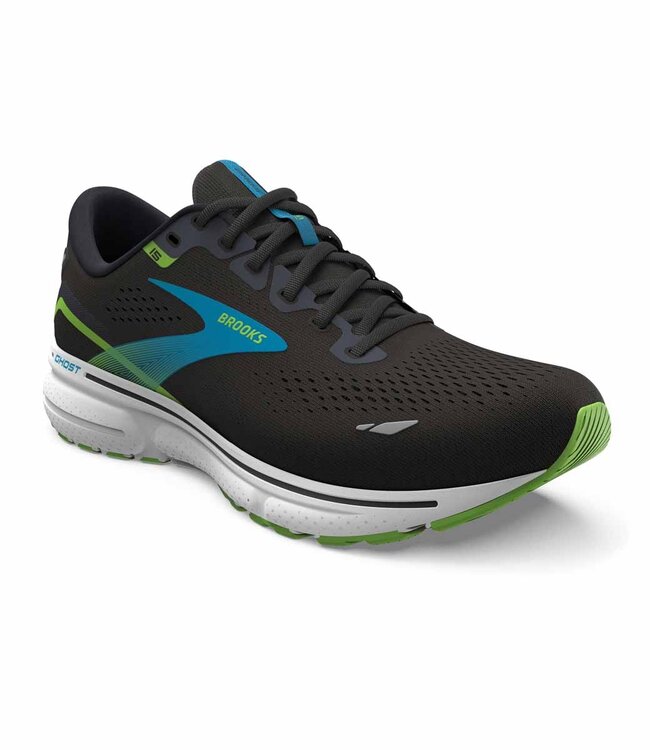 Brooks Ghost 15 Men Black/Hawaiien/Green
